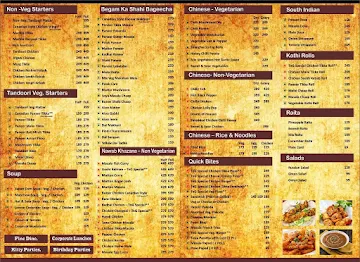 TNG Restaurant menu 