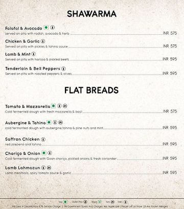 Mister Merchant’s menu 