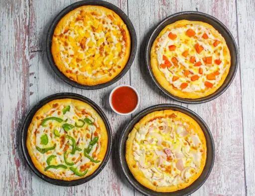 4 Ramas Veg Single Pizza Combo [1 Set]