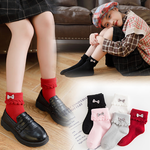 Title 1, New childrens socks combed cotton bow, soft an...