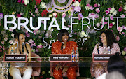 Thando Thabethe, Kelly Rowland and Ramona Kayembe during the Brutal Fruit Spritzer press conference held at the Leonardo Hotel, Sandton, Johannesburg 