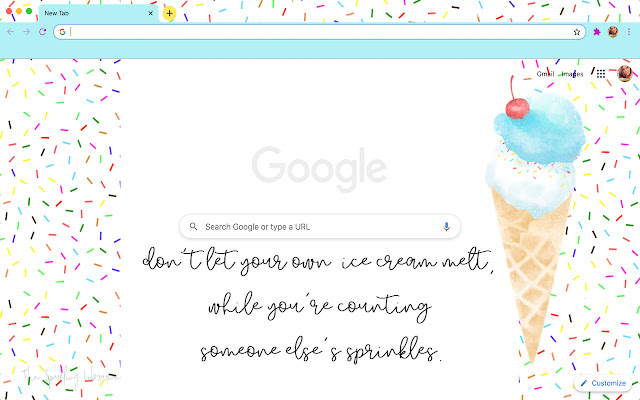 Ice Cream & Sprinkles chrome extension