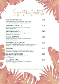 Gin & Juliet menu 1