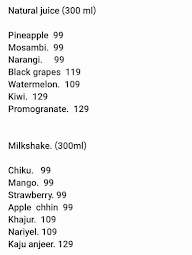 Bhagod Juice And Milk Shake menu 2