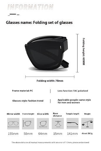 Title 3, Foldable Polarized Sunglasses