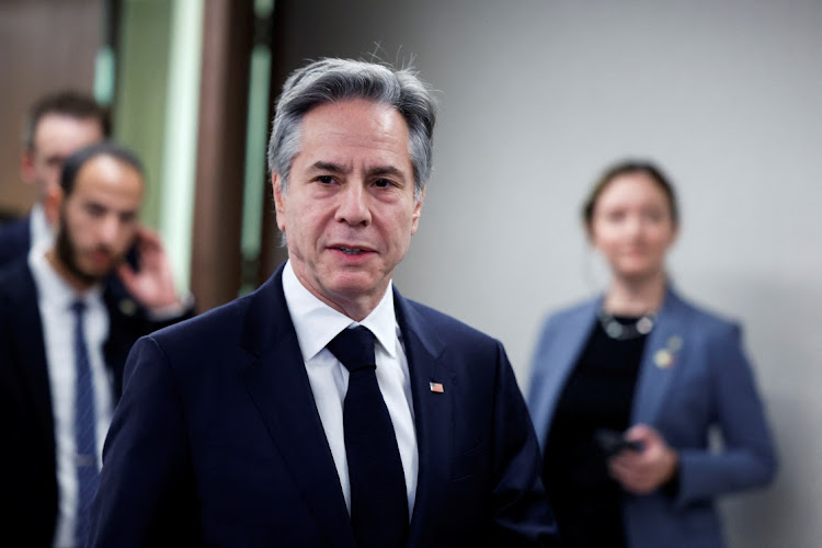 US secretary of state Antony Blinken meets Israel's President Isaac Herzog (not seen), during his week-long trip aimed at calming tensions across the Middle East, at David Kempinski Hotel, in Tel Aviv on January 9 2024. Picture: REUTERS/Evelyn Hockstein