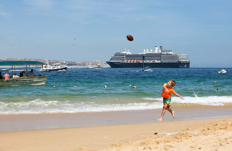 The beach at Cabo San Lucas is made for kicking back and people watching. 