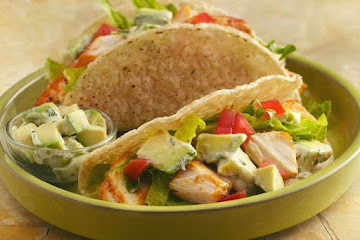 Grilled Fish Tacos with Creamy Avocado Topping