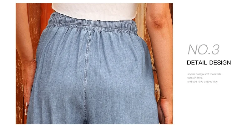 Jeans femininas de perna larga de verão, cintura alta europeia e americana, calças soltas para uso externo. Conforto e estilo.