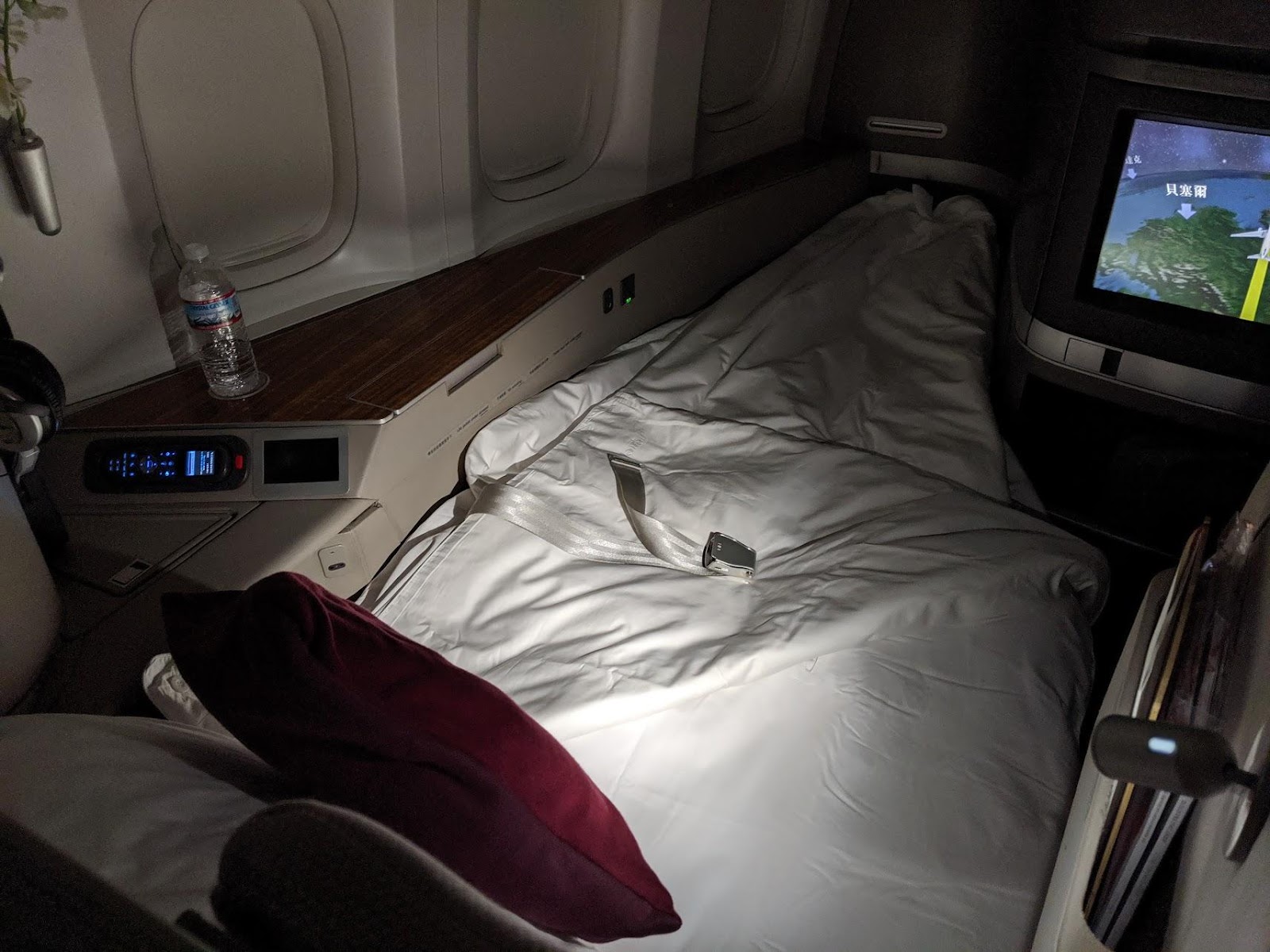 Cathay Pacific First Class Bed