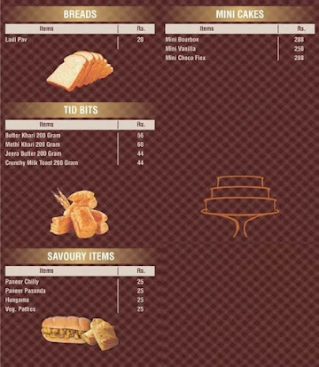 Merak The Cake Shop menu 