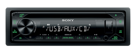 SONY CD Spelare med USB & AUX Extrabass Grn