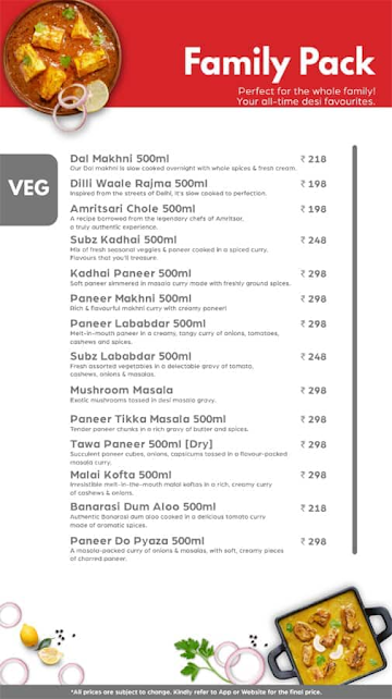 BOX8 - Desi Meals menu 