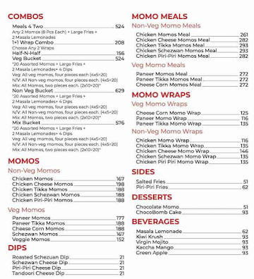 Momopoly menu 