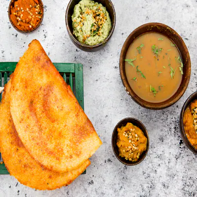 Garlic Ghee Roast Dosa