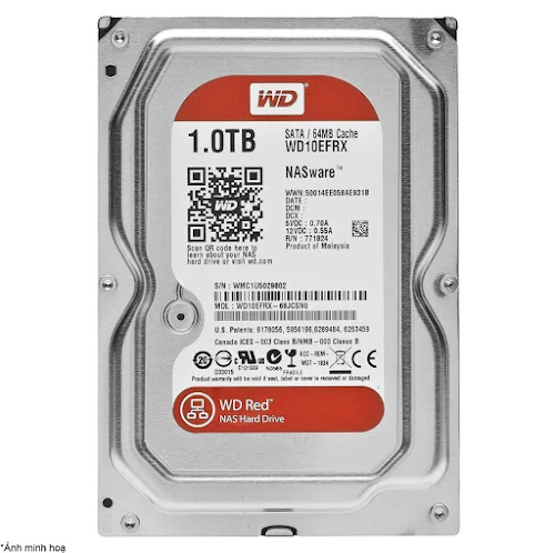 Ổ cứng HDD Western Digital Red 1TB 3.5" SATA 3 - WD10EFRX