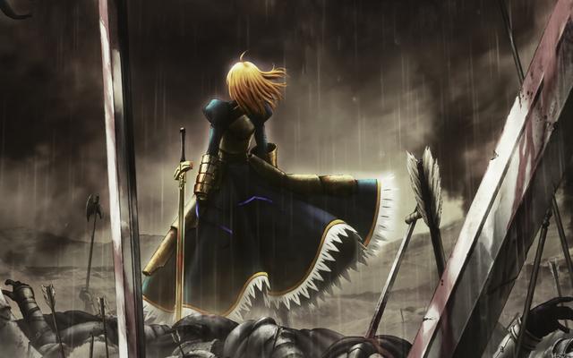 Fate/stay night Fate/Zero Saber Desktop Wallp chrome extension