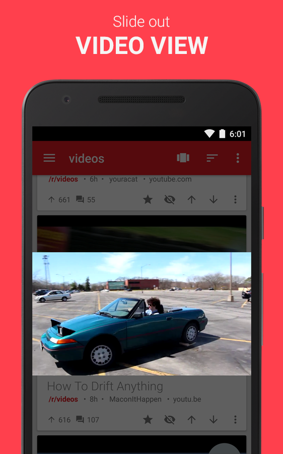 Slide for Reddit Video Plugin Screen 1
