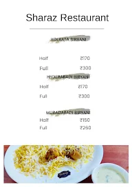 Sharaz Restaurant menu 2