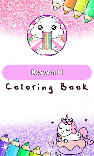 Kawaii Coloring Book Glitter