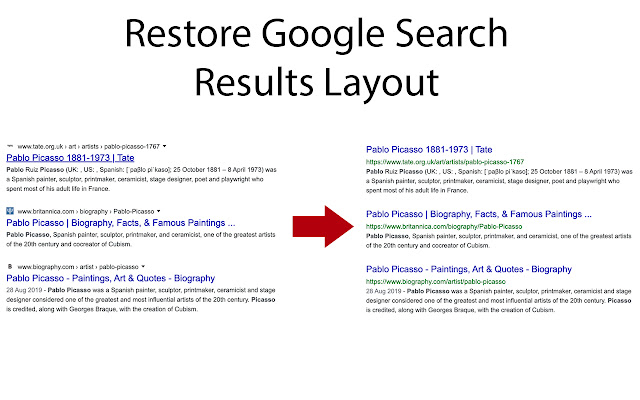 Restore Google Search Results Layout