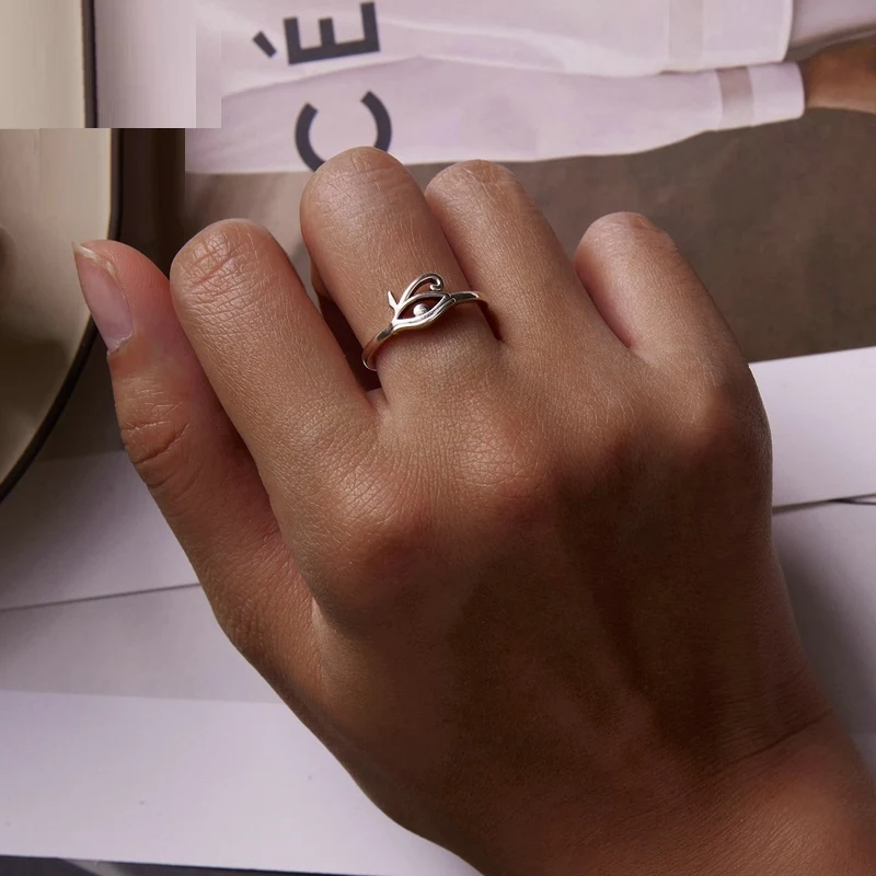 Bague de protection oculaire simple en argent sterling S925