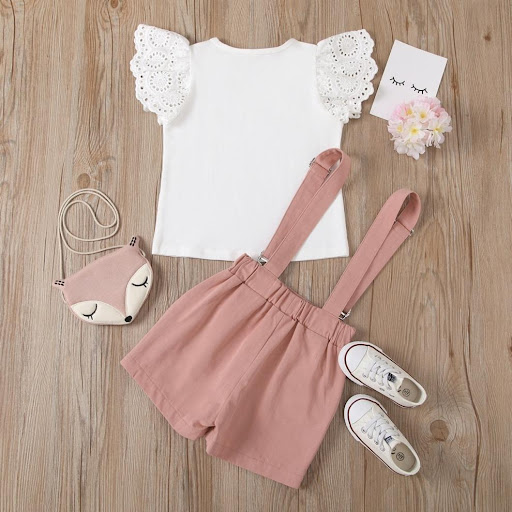 Title 5, Solid color hollow flying sleeve round neck top...