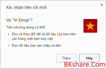 Tiện ích Vi Emoji - emoticons chat độc đáo cho Facebook