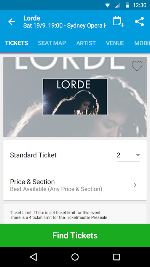 Ticketmaster AU Event Tickets Android Apps on Google Play