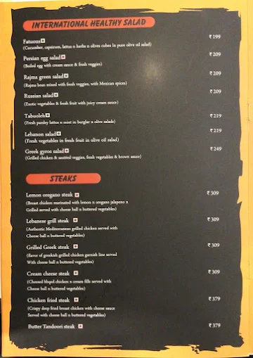 Firewood Pizzeeria menu 