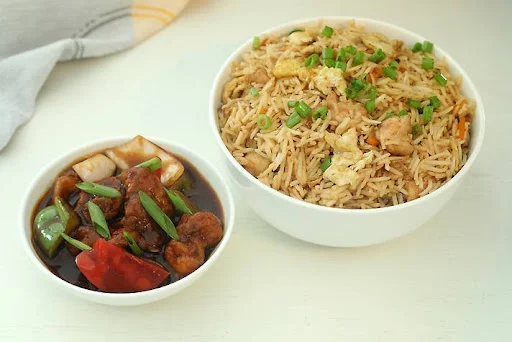 Chicken Fried Rice With Chilli Chicken