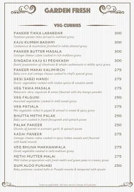 Saaga - The Royale Senate Hotel menu 7