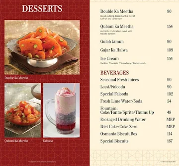 Paradise menu 