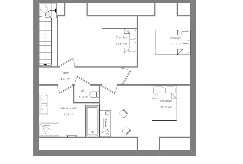  Vente Terrain + Maison - Terrain : 2 030m² - Maison : 150m² à Luynes (37230) 