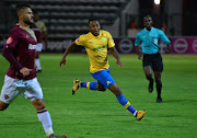  Lebohang Maboe of Mamelodi Sundowns during the Absa Premiership match between Stellenbosch FC and Mamelodi Sundowns at Athlone Stadium on March 11, 2020 in Cape Town, South Africa. 