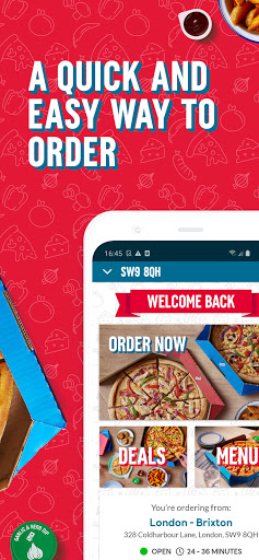Screenshot Domino's Pizza Delivery