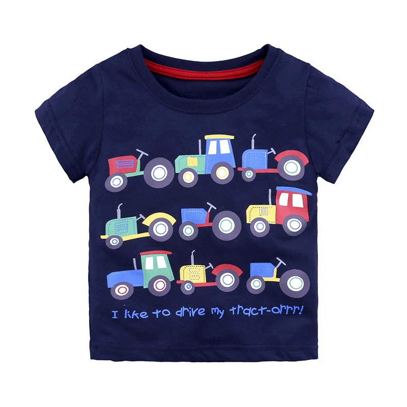 Gebreide katoenen T-shirt met korte mouwen voor baby's, unisex. Zacht, ademend en comfortabel voor jongens en meisjes.