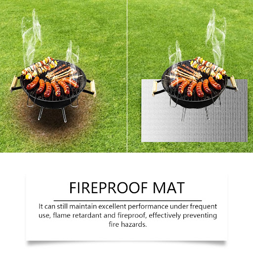 Title 15, Portable Barbecue Fireproof Pad Outdoor Lawn. P...