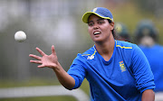 Chloe Tryon in good spirits at a training session at Seddon Park in Hamilton during SA's tour of New Zealand in January 2020.  