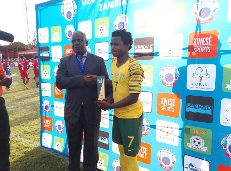 Amajita's Promise Mkhuma won the man of match award following his fine performance in their 5-0 win against Mauritius at Nkana Stadium.