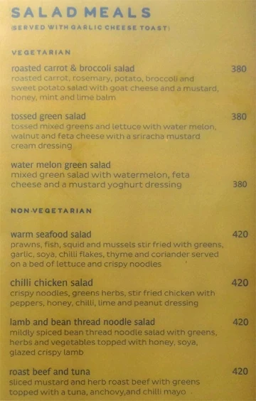 Gossip Fusion Bistro menu 