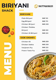 Biriyani Shack menu 1