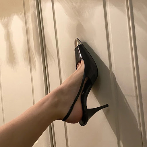 Title 14, Leather Metal Square Toe Stiletto Shoes, elegan...