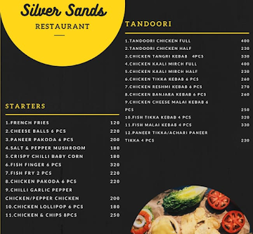 Silver Sands Restaurant Cum Bar menu 