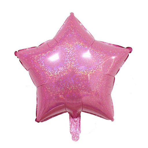 Title 5, 18-inch Silver Laser Metallic Star Foil Balloon...
