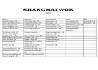 Shanghai Wok menu 1