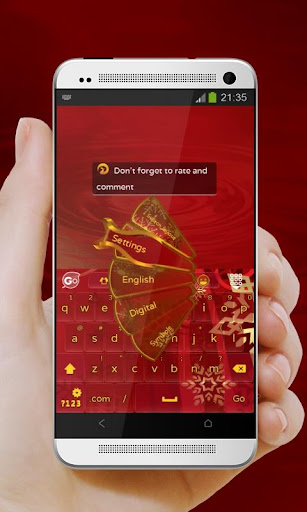 免費下載個人化APP|Red And Gold GO Keyboard app開箱文|APP開箱王