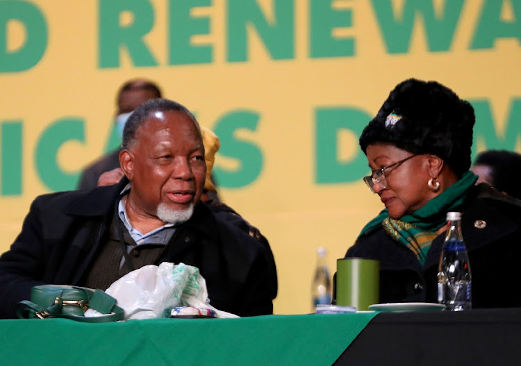 Former president Kgalema Motlanthe with Baleka Mbete at the ANC policy conference in Nasrec Expo Centre, Johannesburg. He has recently criticised president Cyril Ramaphosa and his government. Photo: SANDILE NDLOVU