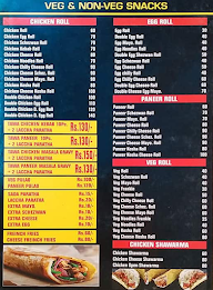 Kolkata Rolls menu 1