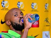 Bafana Bafana right back Ramahlwe Mphahlele during the South Africa departures press conference at Southern Sun International, Johannesburg on 19 March 2018.